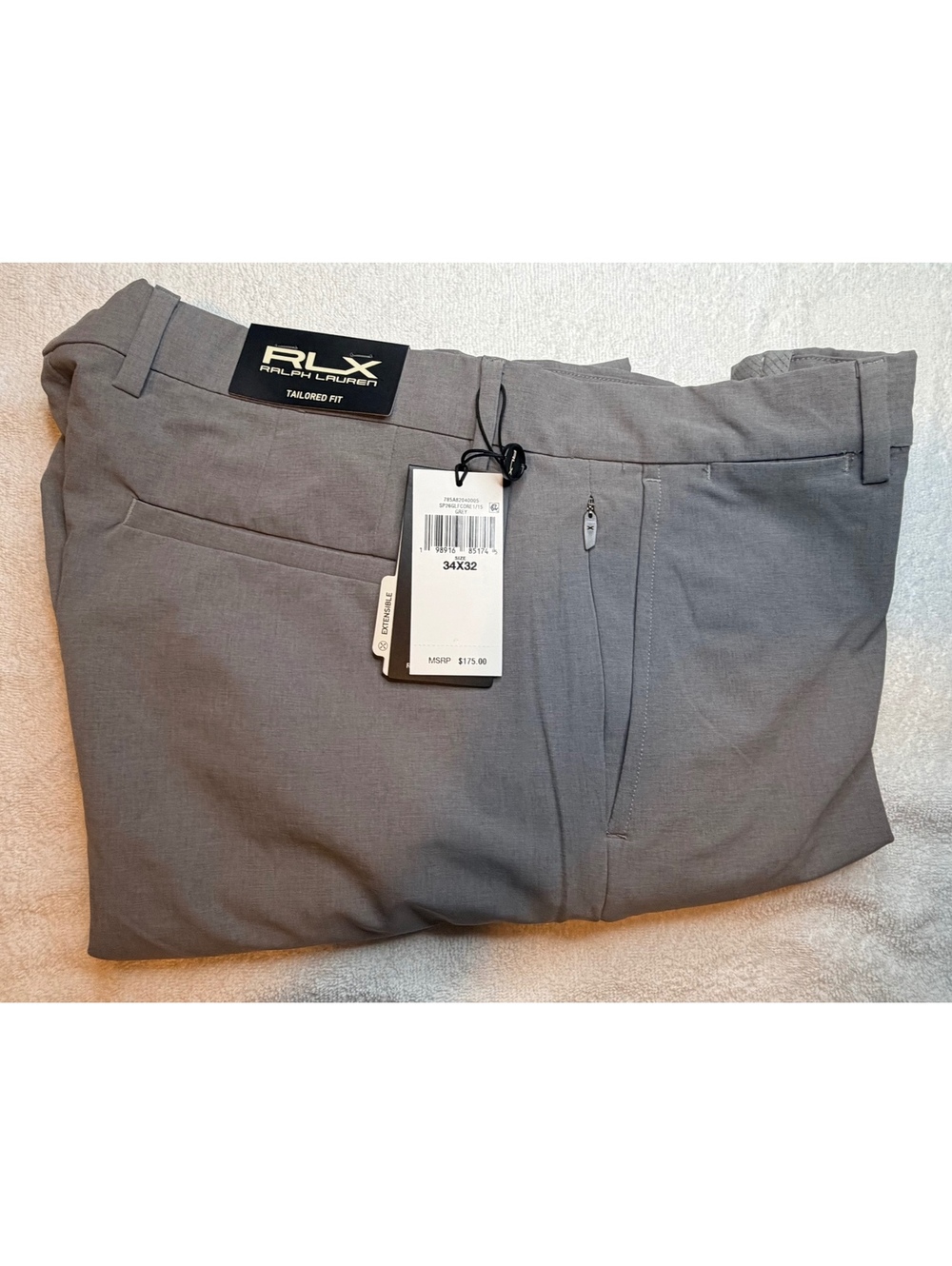 RLX Ralph Lauren Men's Tailored Fit Gray Dress Pants 34x32 #1003